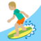 Person Surfing - Medium Light emoji on Google